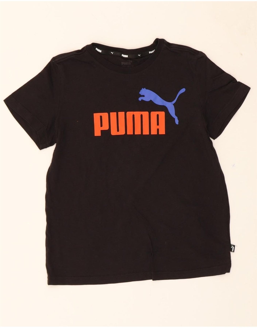 PUMA Boys Graphic T-Shirt Top 11-12 Years Black Vintage Puma and Second-Hand Puma from Messina Hembry 