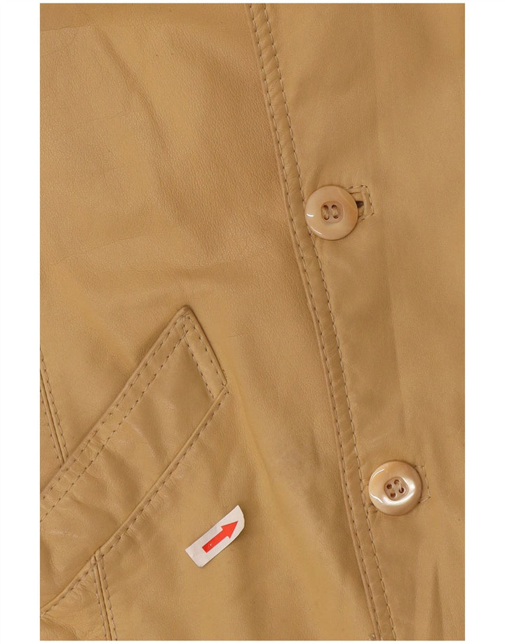 Vintage Damen Bomberjacke UK 10 Small Beige