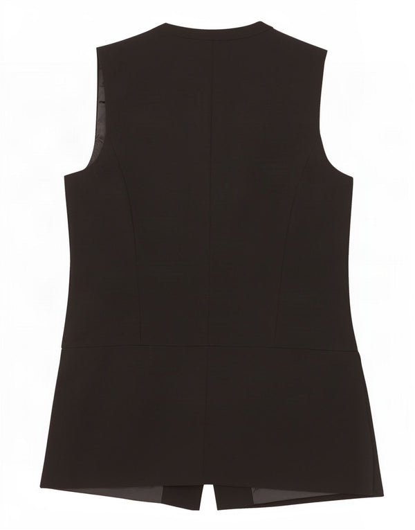 Marks & Spencer Damen Weste UK 14 Mittelschwarzes Polyester