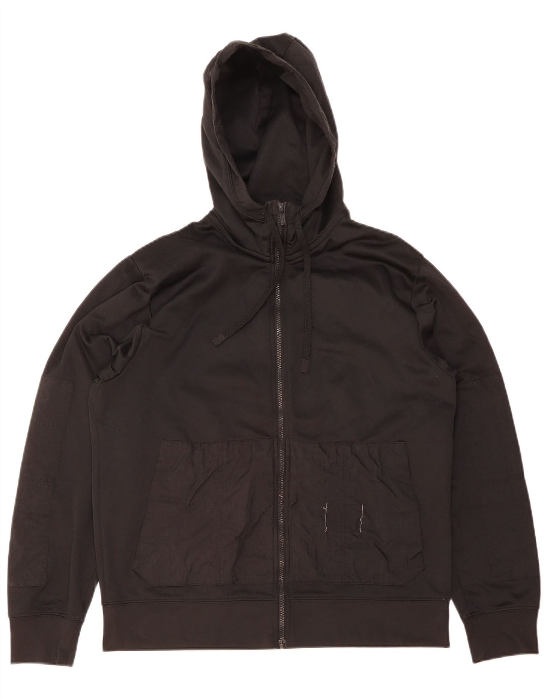 Nike Herren Dri Fit Zip Hoodie Pullover Mittelschwarzes Polyester