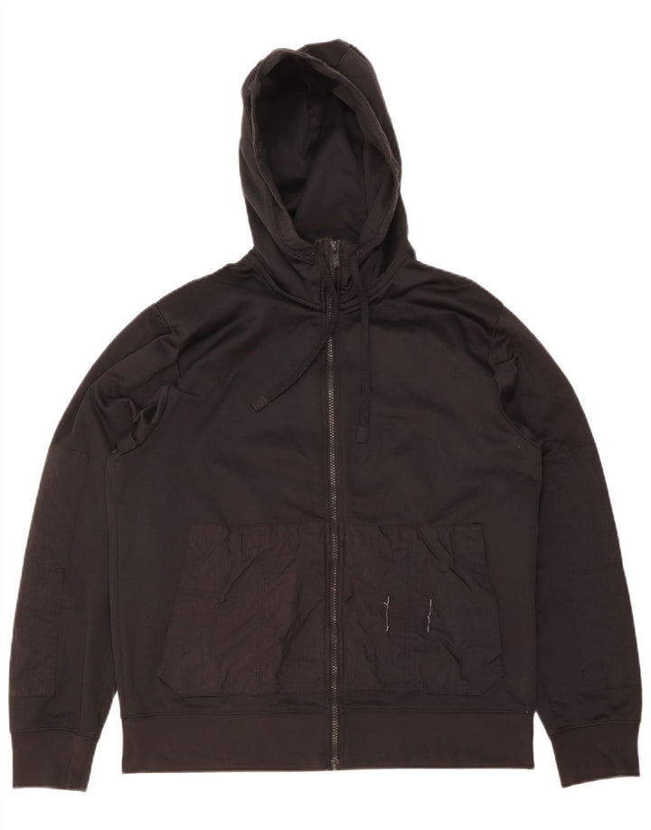 Nike Herren Dri Fit Zip Hoodie Pullover Mittelschwarzes Polyester