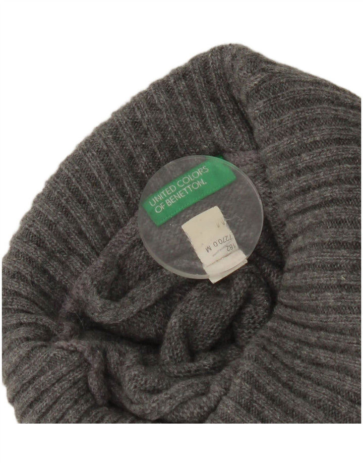 Benetton Damen-Pullover mit Rollkragen, Gr. 14, Mittelgrau