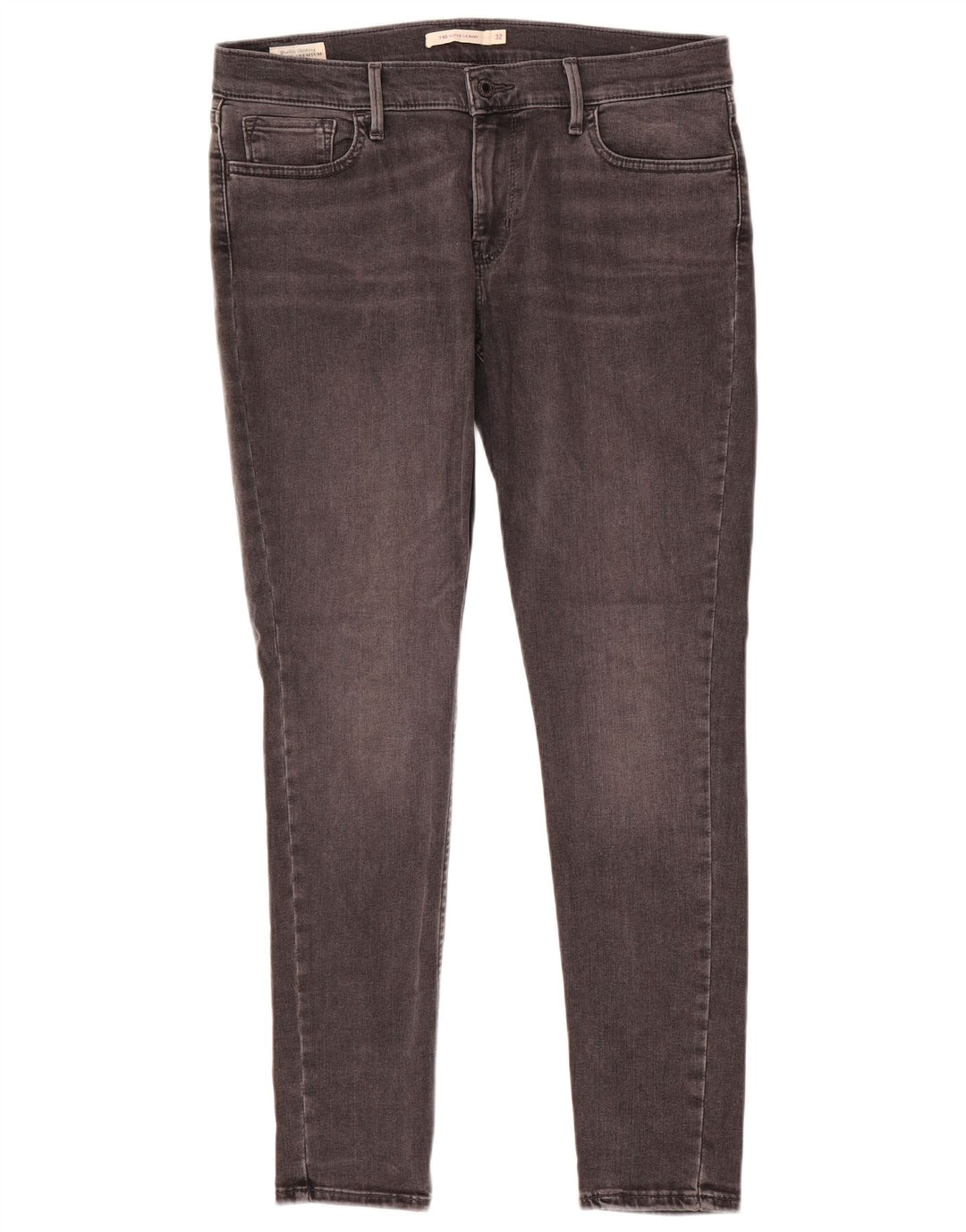 LEVI'S Damen 710 Super Skinny Jeans W32 L30 Graue Baumwolle