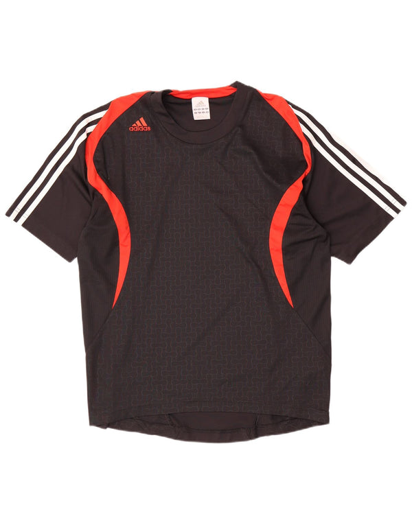 Adidas Herren T-Shirt Top Small Schwarz Colourblock Polyester