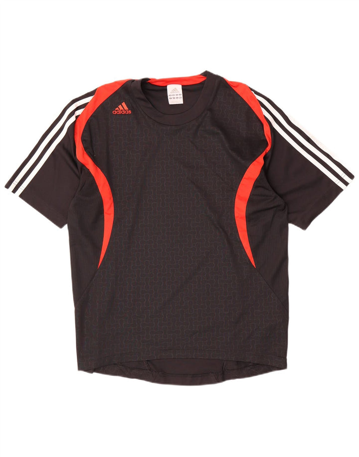 Adidas Herren T-Shirt Top Small Schwarz Colourblock Polyester