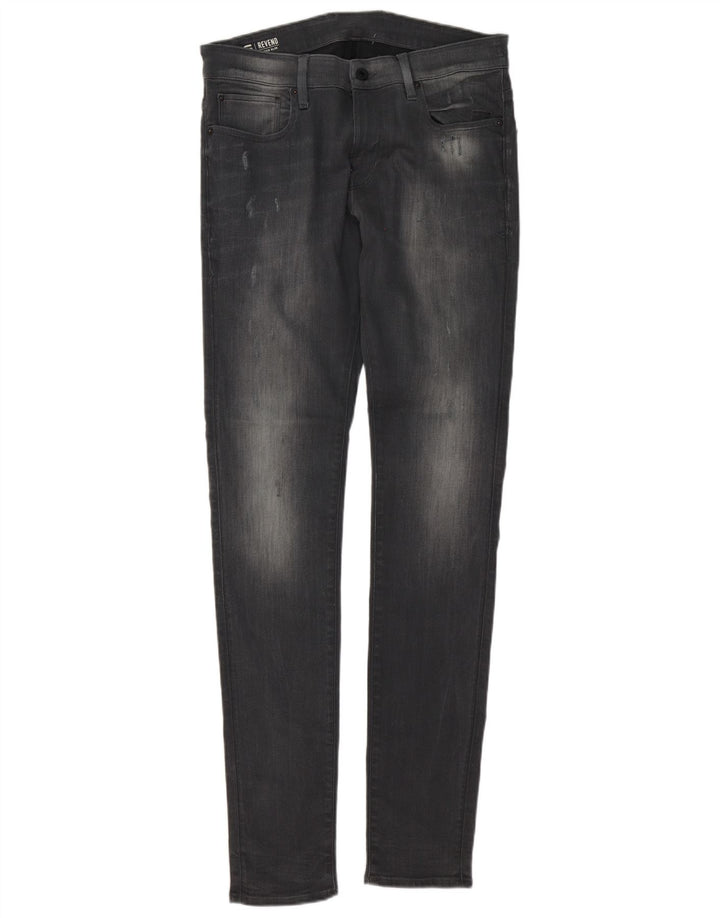 G-Star Herren Revend Distressed Super Slim Jeans W34 L36 Graue Baumwolle