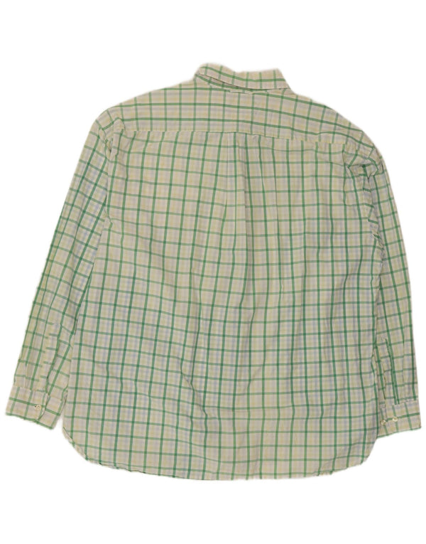Tommy Hilfiger Herrenhemd 2XL grün kariert Baumwolle