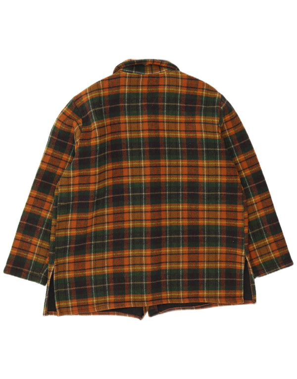 Vintage Damenjacke UK 14 Groß grün kariert