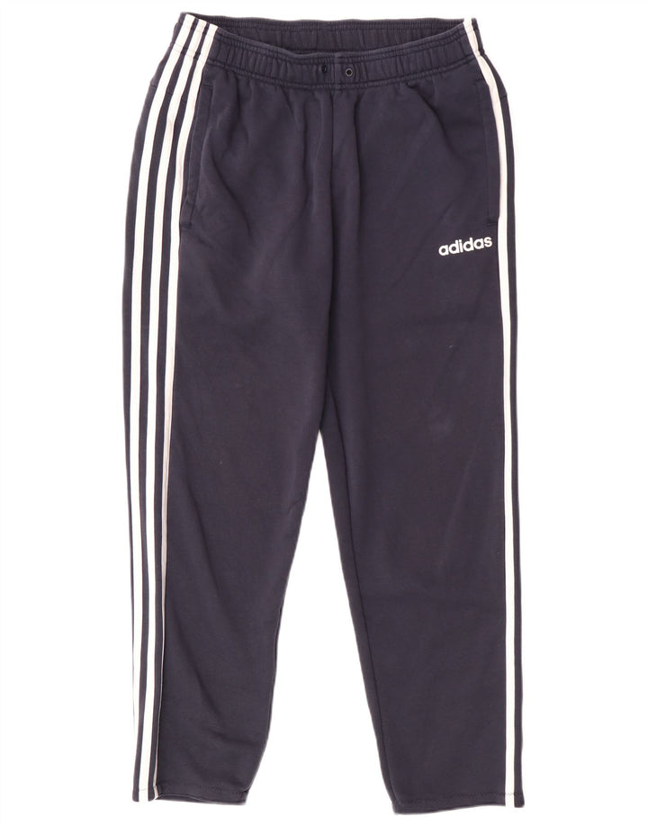 Adidas Herren-Trainingshose aus mittelblauer Baumwolle