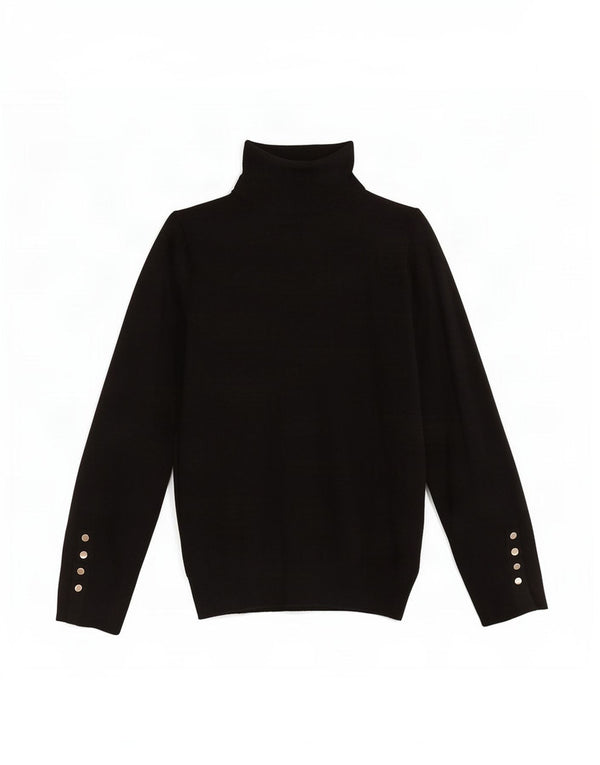 Zara Damen-Pullover mit Rollkragen, Gr. 10, Größe S, Schwarz