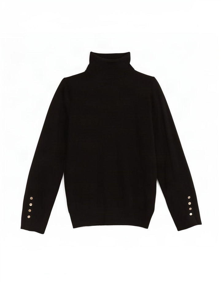 Zara Damen-Pullover mit Rollkragen, Gr. 10, Größe S, Schwarz