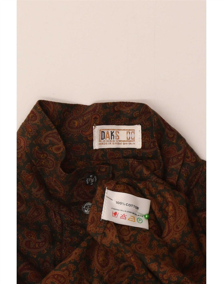 DAKS Damenhemd UK 12 Mittelbraune Paisley-Baumwolle