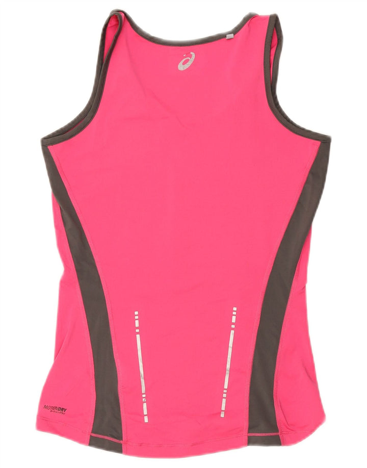 ASICS Damen-Trägershirt UK 10 Small Pink Colourblock Polyester