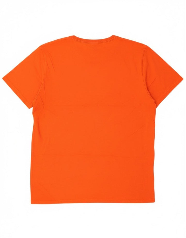 Russell Athletic Herren-T-Shirt aus mitteloranger Baumwolle