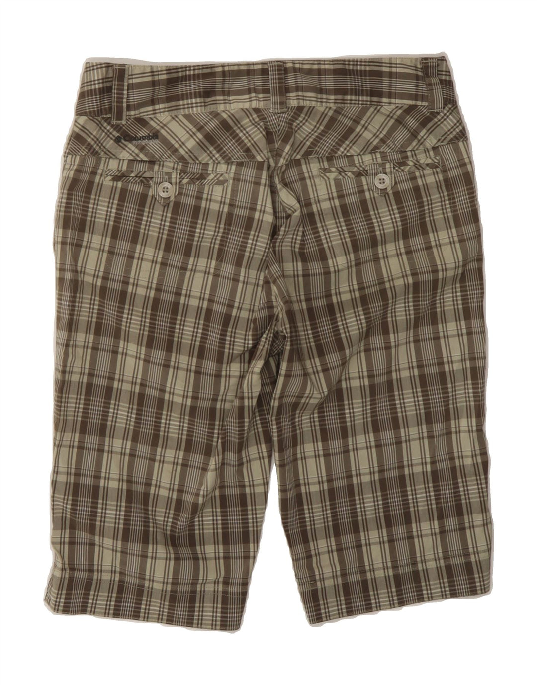 COLUMBIA Womens Casual Shorts US 4 Small W30 Grey Plaid Polyester Vintage Columbia and Second-Hand Columbia from Messina Hembry 