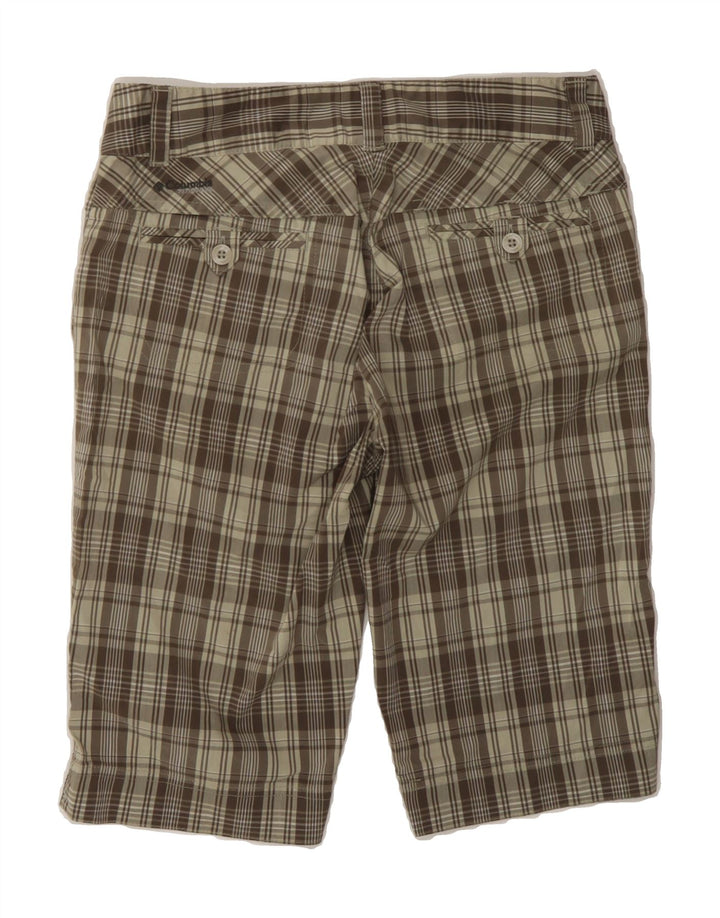 COLUMBIA Womens Casual Shorts US 4 Small W30 Grey Plaid Polyester Vintage Columbia and Second-Hand Columbia from Messina Hembry 