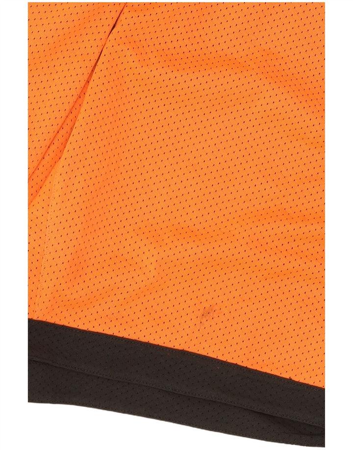 Reebok Herren Grafik-Sportshorts Mittelorangefarbenes Colourblock-Polyester