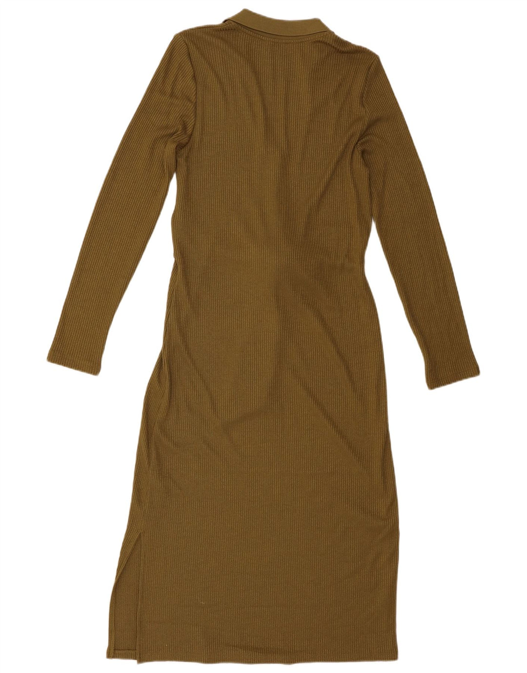 Marks & Spencer Damen Langarm-Pulloverkleid, Größe S, Khaki, Polyester