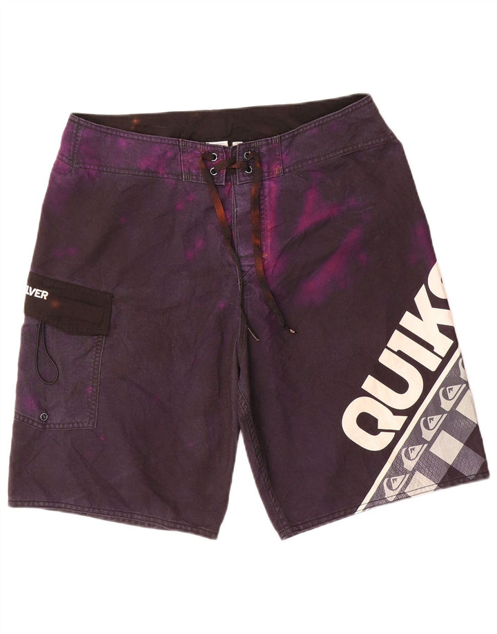 Quiksilver Herren-Badeshorts mit Grafik, mittelviolettes Batik-Polyester