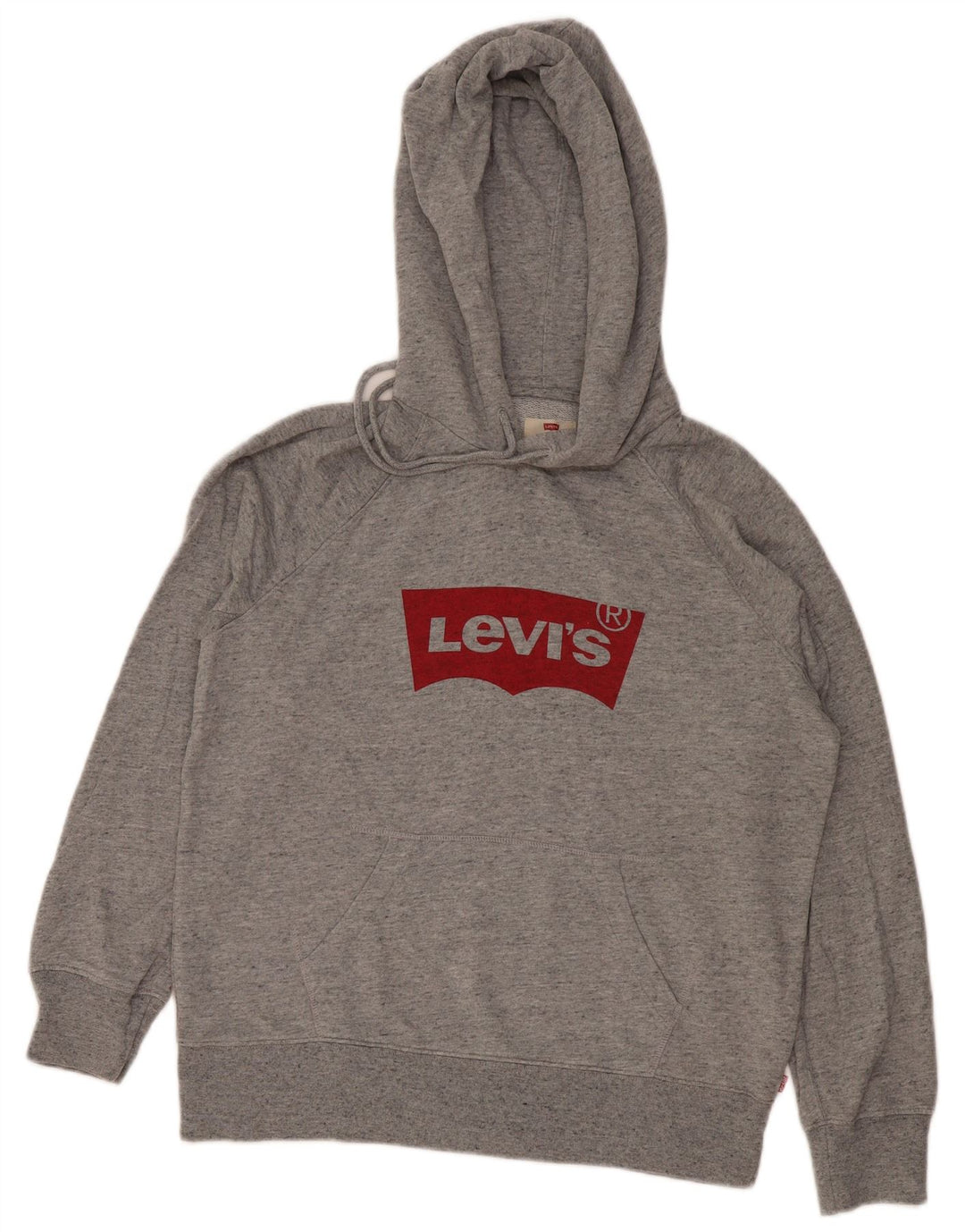 Levi's Herren-Kapuzenpullover mit Grafik, Größe S, grau gefleckte Baumwolle