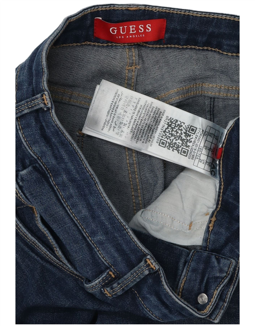 GUESS Damen Skinny Jeans W29 L28 Marineblaue Baumwolle