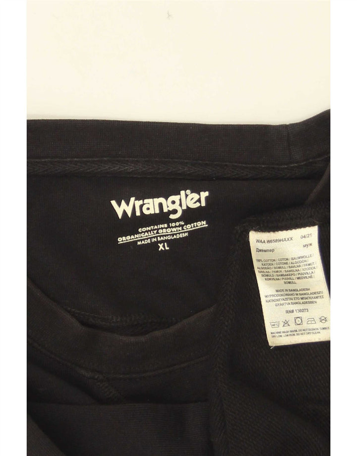 Wrangler Herren Sweatshirt Pullover XL Schwarz Baumwolle