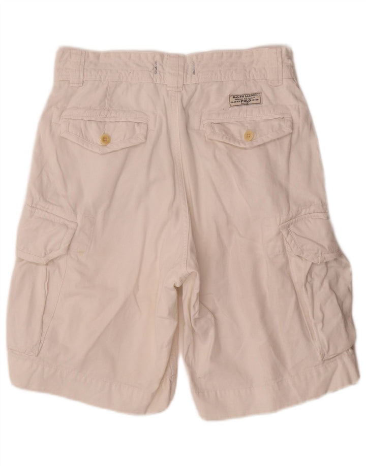 Polo Ralph Lauren Herren Cargoshorts W30 Mittelweiße Baumwolle