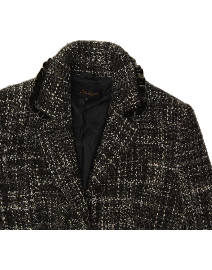 LUISA SPAGNOLI Womens 2 Button Blazer Jacket IT 42 Medium Grey Flecked Vintage Luisa Spagnoli and Second-Hand Luisa Spagnoli from Messina Hembry 