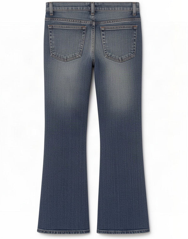 Gap Damen Schlagjeans UK 4 XS W27 L29 Blaue Baumwolle