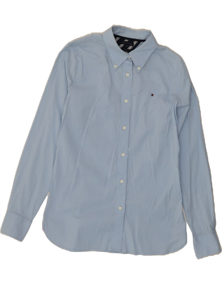 TOMMY HILFIGER Womens Shirt US 10 Large Blue Cotton Vintage Tommy Hilfiger and Second-Hand Tommy Hilfiger from Messina Hembry 