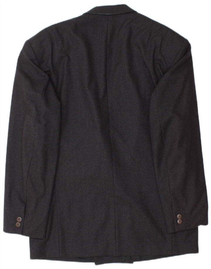 Reiss Herren-Blazer, zweireihig, IT 48, Mittelschwarz, Schurwolle