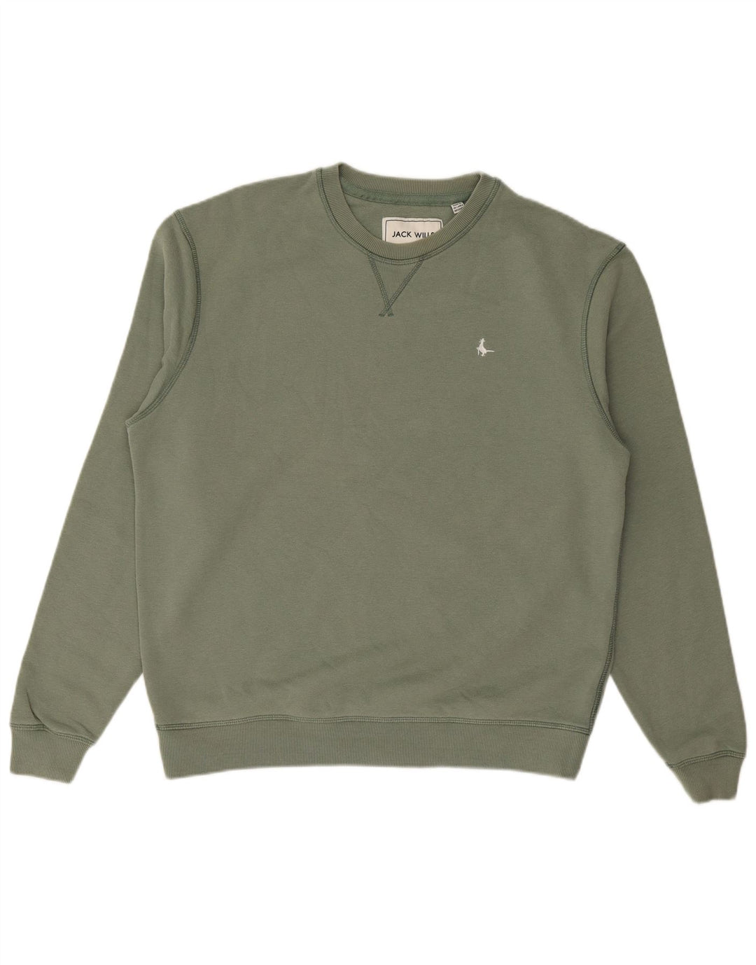 JACK WILLS Herren Sweatshirt Pullover Medium Khaki Baumwolle