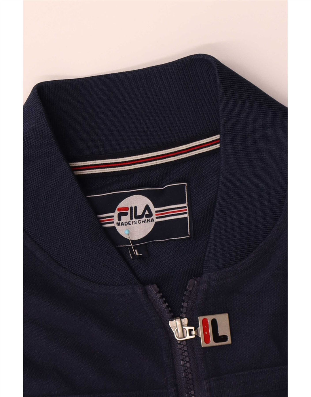Fila Herren-Trainingsanzug-Top-Jacke, große marineblaue Baumwolle