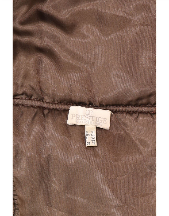 Ärmellose, übergroße Duffle-Jacke für Damen von Prestige, UK 12, Mittelbraun
