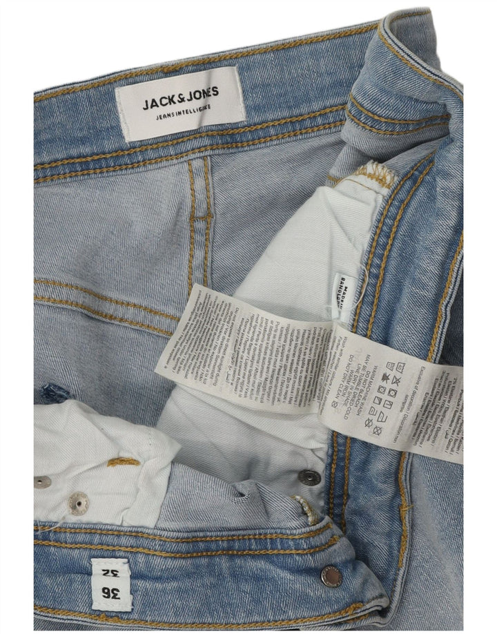 Jack & Jones Herren GLENN Slim Jeans W36 L32 Blaue Baumwolle