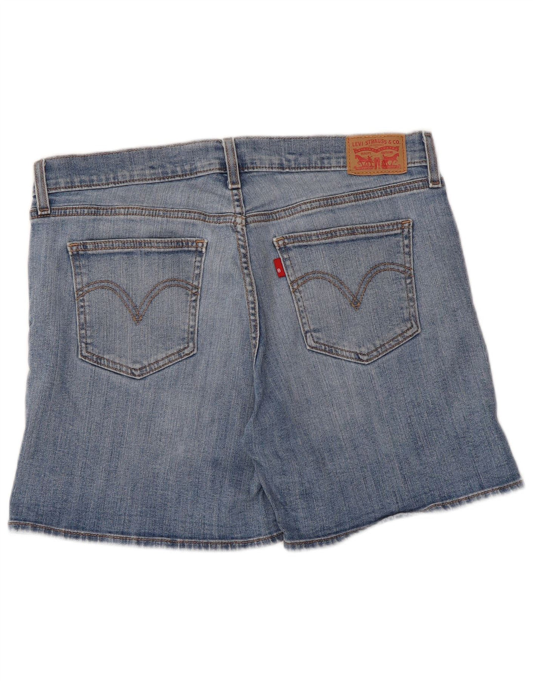 LEVI'S Damen Jeansshorts W31 mittelblaue Baumwolle