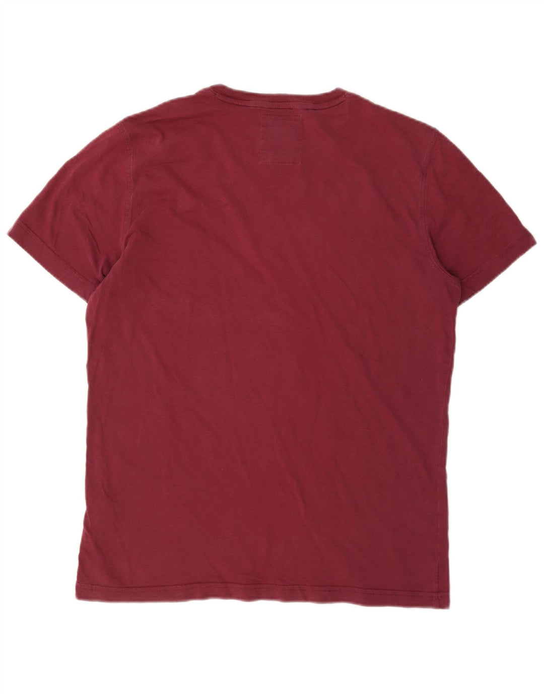 Crew Clothing Herren-T-Shirt-Oberteil aus mittlerer kastanienbrauner Baumwolle