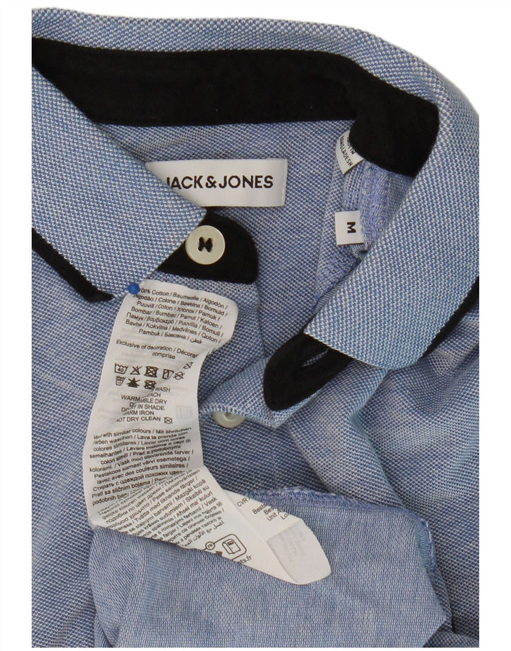 Jack & Jones Herren-Poloshirt aus mittelblauer Baumwolle