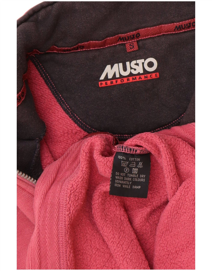 Musto Herren Performance-Sweatshirt mit Reißverschluss, Größe S, rosa, Baumwolle