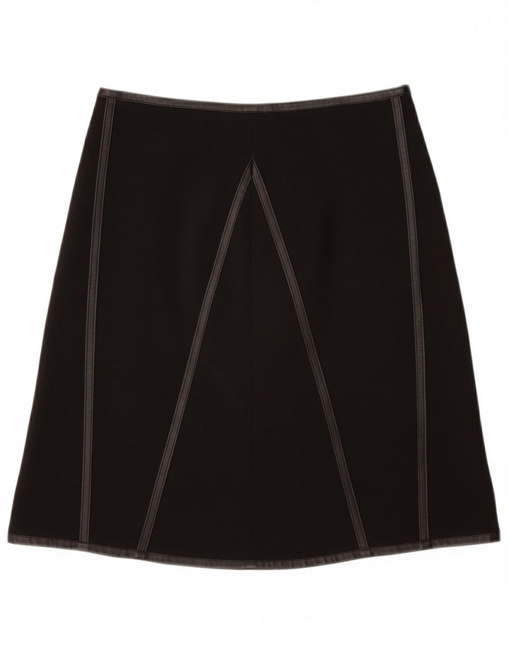 VINTAGE Damen A-Linienrock W28 Medium Schwarz