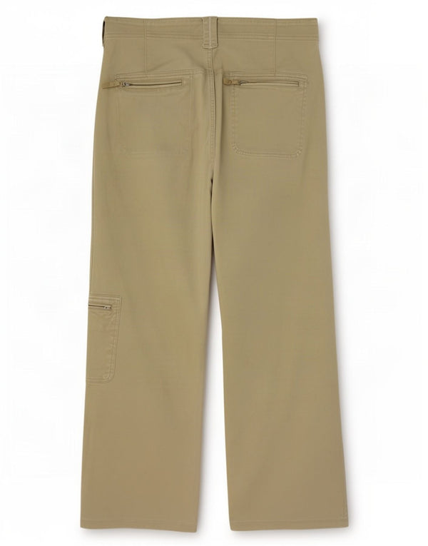 Gerade Cargo-Hose für Damen von Fila, UK 14, Größe L, W36, L26, Khaki, Baumwolle
