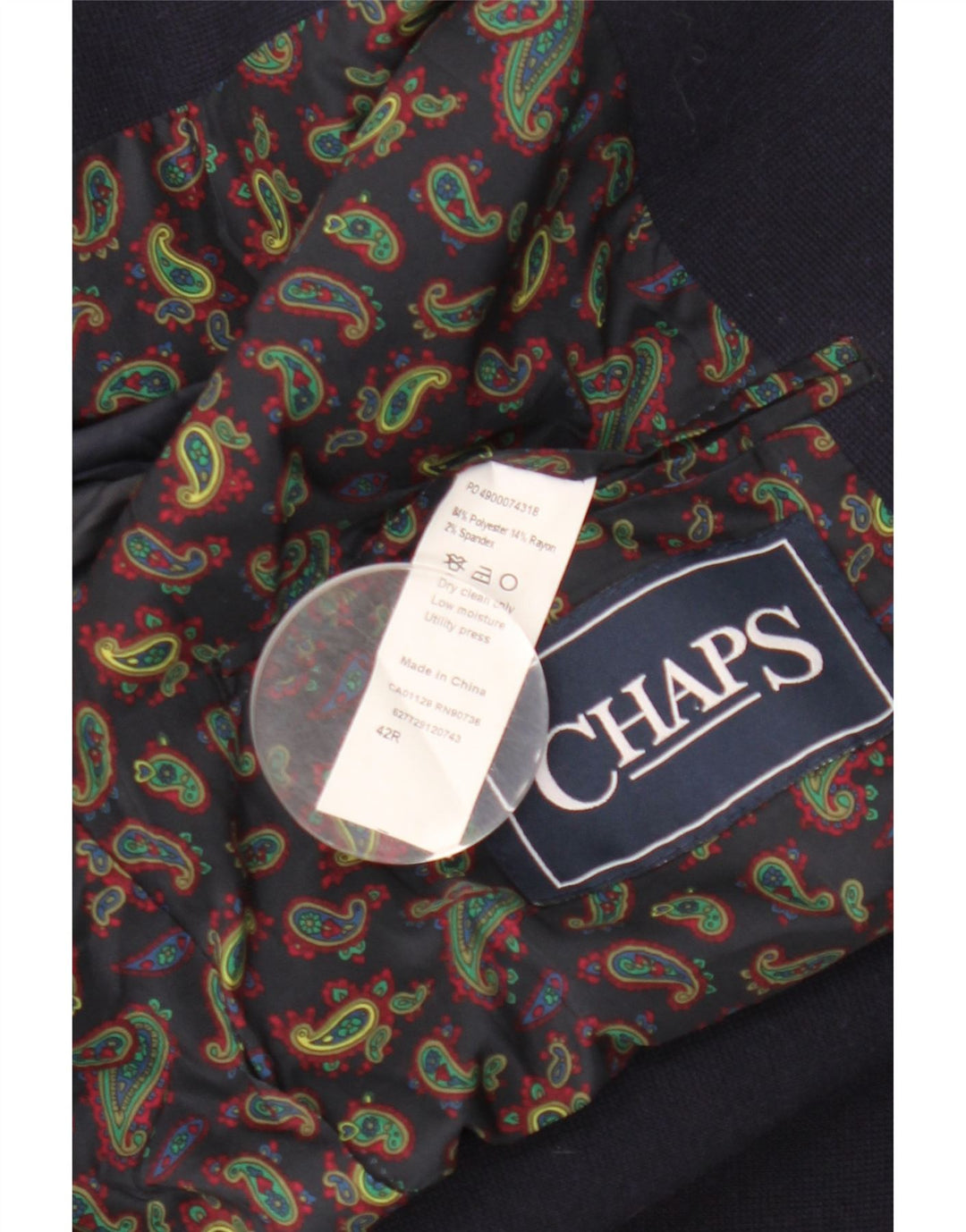 Chaps Herren-Blazer mit 2 Knöpfen, UK 42, XL, Marineblau, Polyester