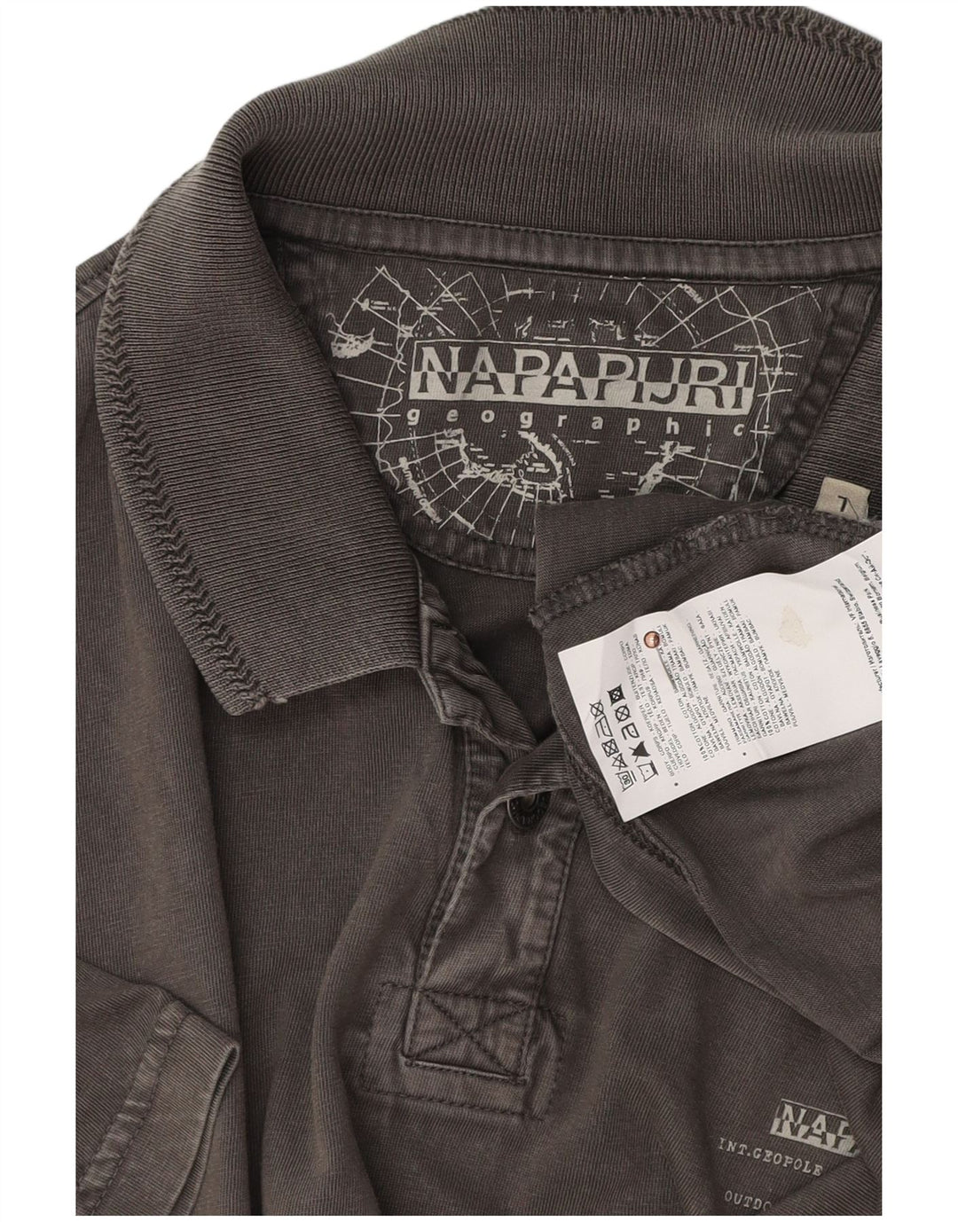 NAPAPIJRI Herren-Poloshirt, groß, graue Baumwolle