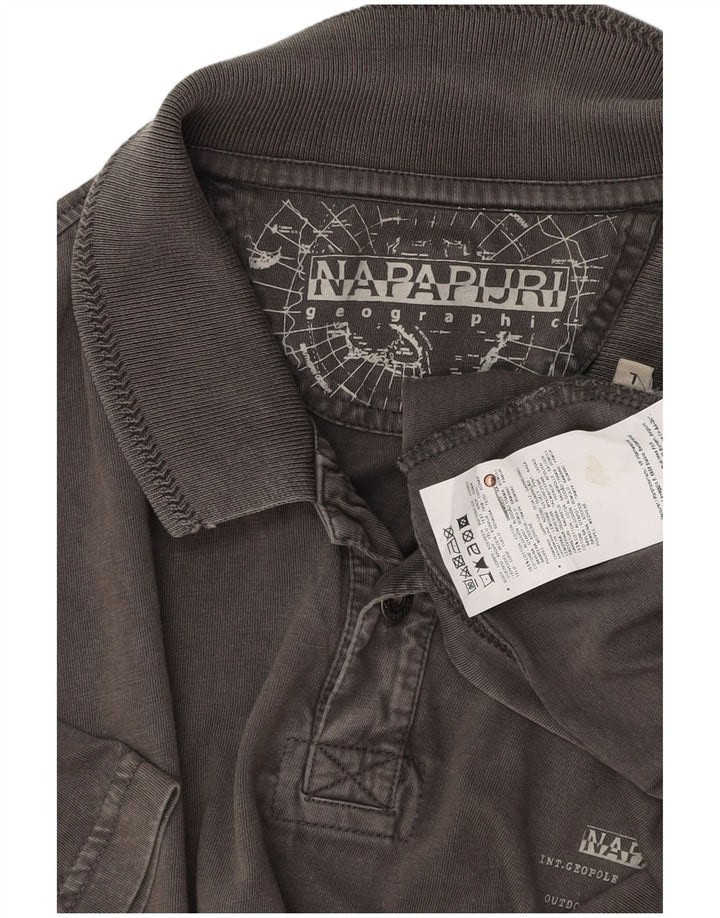 NAPAPIJRI Herren-Poloshirt, groß, graue Baumwolle