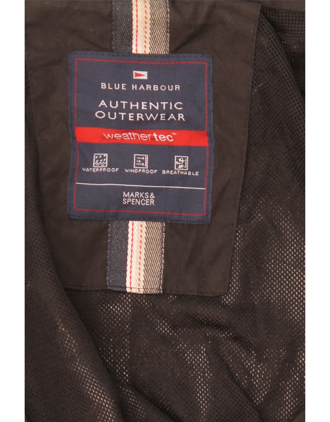 Marks & Spencer Herren Blue Harbor Kapuzen-Regenjacke UK 42 XL Schwarz