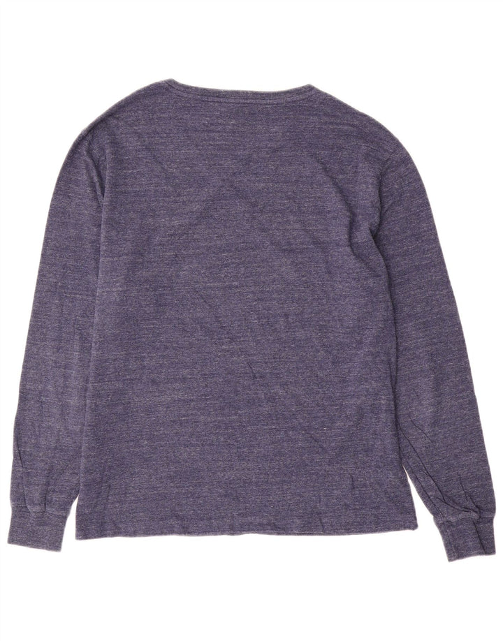 Polo Ralph Lauren Herren-Oberteil, langärmelig, mittelblau, Baumwolle