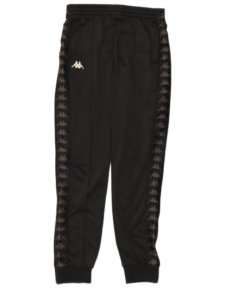 Kappa Herren-Trainingshose mit Grafik, mittelgroß, Schwarz