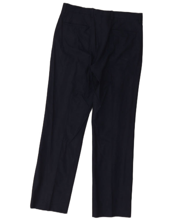 Calvin Klein Mens Straight Suit Trousers UK 38 Medium W32 L31 Navy Blue