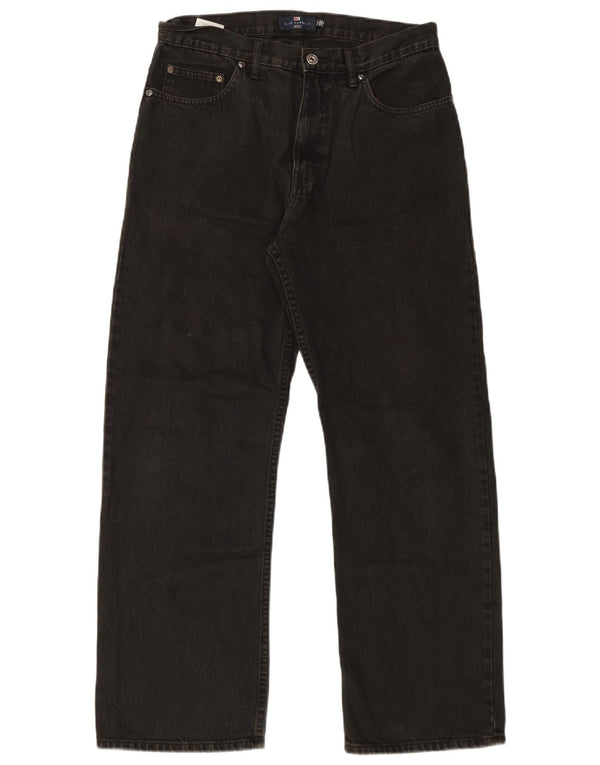 Marks & Spencer Herren Blue Harbor Straight Jeans W32 L29 Schwarze Baumwolle