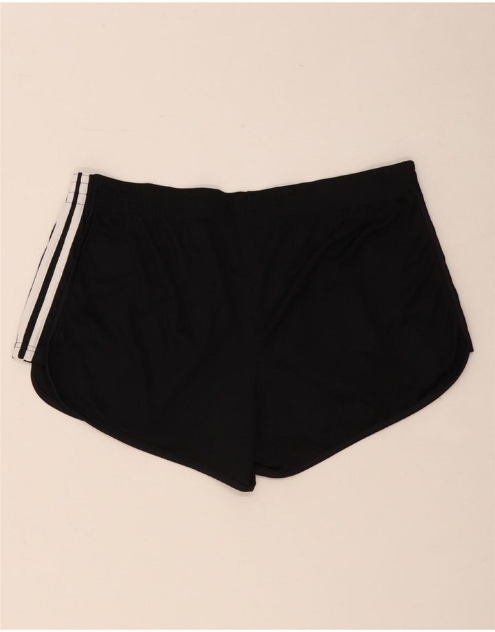 ADIDAS Damen Sportshorts UK 16/18 Large Schwarz Polyester